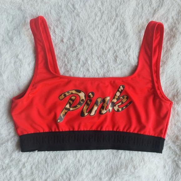 PINK Victoria's Secret Other - PINK Ultimate sports bra leopard print logo